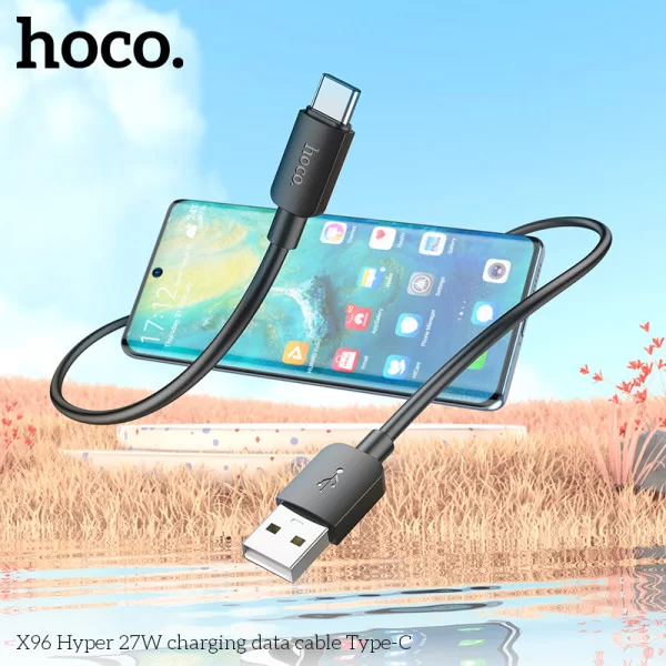 Cablu Hoco X96 Hyper Type-C (27W) [Black]